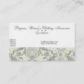 Muster-subtiler Mode-Butike-mit Blumenberater Visitenkarte (Rückseite)