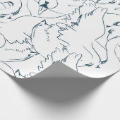 Muster Swan Muster Seamless, Muster, abstrakt, Rüc Geschenkpapier (Ecke)