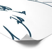 Muster Swan Muster Seamless, Muster, abstrakt, Rüc Poster (Ecke)