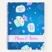 Muster Sweet Cupcake-Notebook Notizblock (Vorderseite)