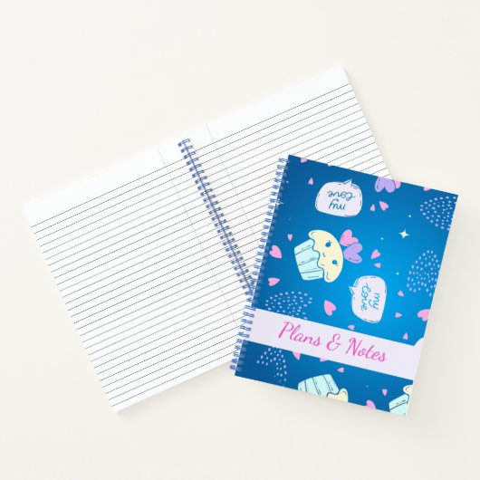Muster Sweet Cupcake-Notebook Notizblock (Innenseite)