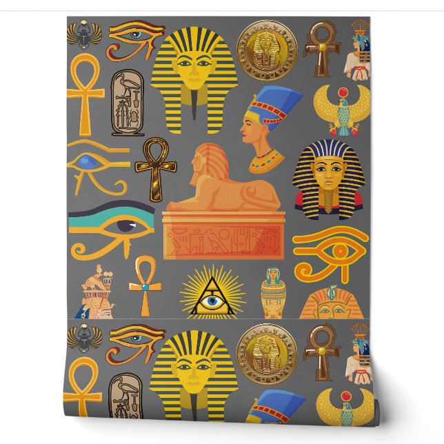 Muster Symbol Altägyptische Hieroglyphe  Tapete (Abrollen)