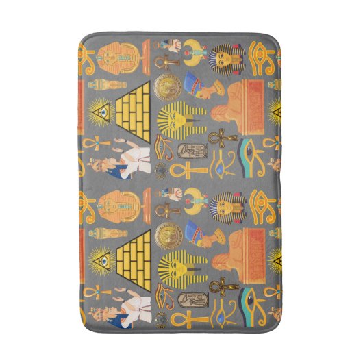 Muster Symbol antiker ägyptischer Hieroglyphus Badematte (Vorderseite Vertikal)