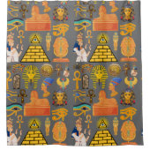 Muster Symbol antiker ägyptischer Hieroglyphus Duschvorhang (Vorderseite)