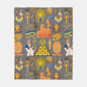 Muster Symbol antiker ägyptischer Hieroglyphus Fleecedecke (Vorderseite)