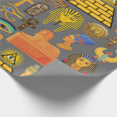 Muster Symbol antiker ägyptischer Hieroglyphus Geschenkpapier (Ecke)