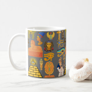 Muster Symbol antiker ägyptischer Hieroglyphus Kaffeetasse