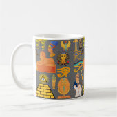 Muster Symbol antiker ägyptischer Hieroglyphus Kaffeetasse (Links)