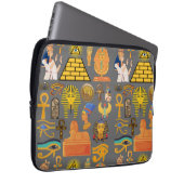 Muster Symbol antiker ägyptischer Hieroglyphus Laptopschutzhülle (Vorne Rechts)