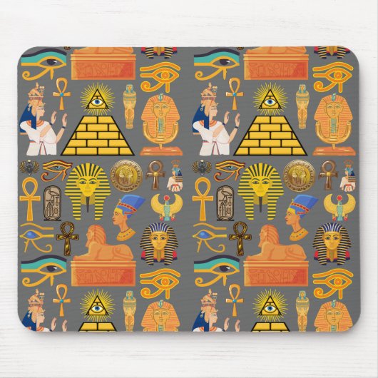 Muster Symbol antiker ägyptischer Hieroglyphus Mousepad (Vorne)