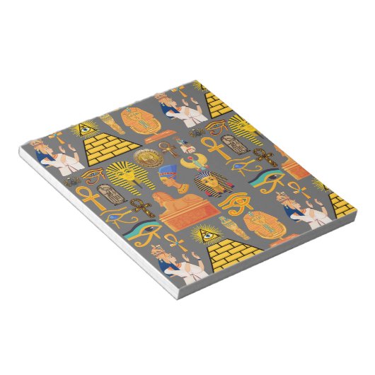 Muster Symbol antiker ägyptischer Hieroglyphus Notizblock (angewinkelt)