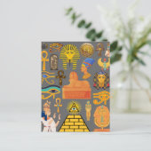 Muster Symbol antiker ägyptischer Hieroglyphus Postkarte (Stehend Vorderseite)