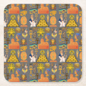 Muster Symbol antiker ägyptischer Hieroglyphus Rechteckiger Pappuntersetzer (Vorderseite)