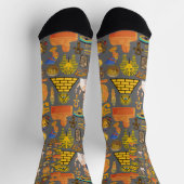 Muster Symbol antiker ägyptischer Hieroglyphus Socken (Oben)