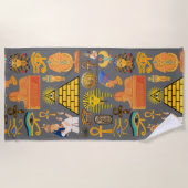 Muster Symbol antiker ägyptischer Hieroglyphus Strandtuch (Vorderseite)