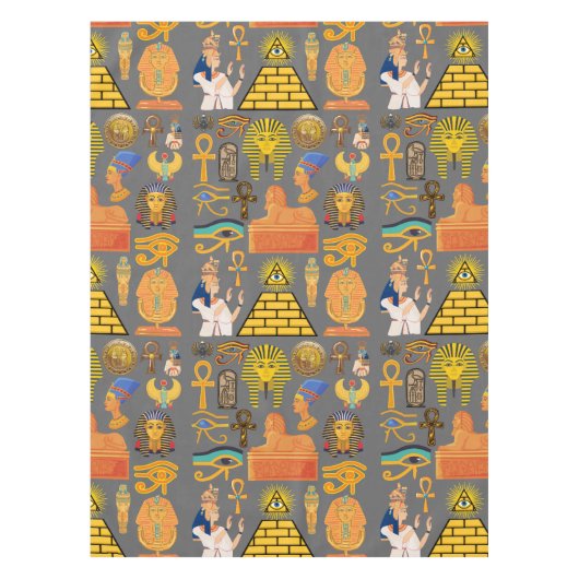 Muster Symbol antiker ägyptischer Hieroglyphus Tischdecke (Vorderseite)