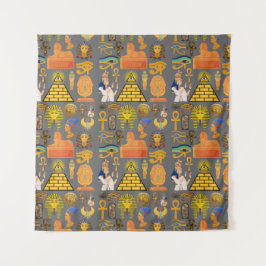 Muster Symbol antiker ägyptischer Hieroglyphus Wandteppich