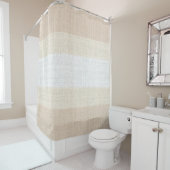 Muster Tan und Cream Crosshatch Duschvorhang (Beispiel)