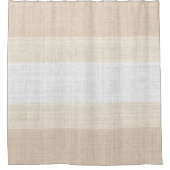 Muster Tan und Cream Crosshatch Duschvorhang (Vorderseite)