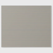 Muster Tan und Light Slate Gray Streifen Geschenkpapier (Flach)