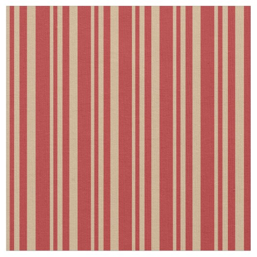 Muster Tan und Rote Streifen/Linien Stoff (Nahaufnahme)