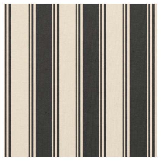 Muster Tan und Schwarze Streifen Stoff (Nahaufnahme)