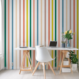 Muster-Tapete mit frischen Streifen Tapete