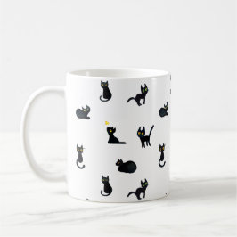 Muster-Tasse der schwarzen Katzen Kaffeetasse