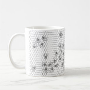 Muster-Tasse für Bienen und Honeycomb Kaffeetasse