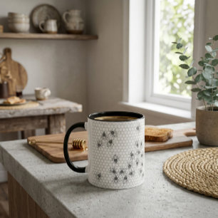 Muster-Tasse für Bienen und Honeycomb Kaffeetasse