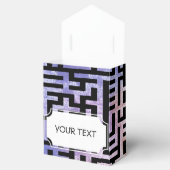 Muster - Taste für Labyrinthe - Schwarz + Text Geschenkschachtel (Geöffnet)