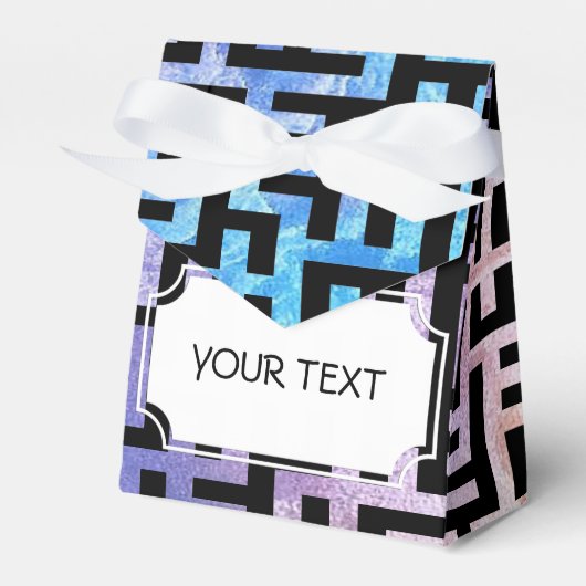 Muster - Taste für Labyrinthe - Schwarz + Text Geschenkschachtel (Vorderseite)