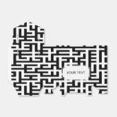Muster - Taste für Labyrinthe - Schwarz + Text Geschenkschachtel (Ungefaltet)