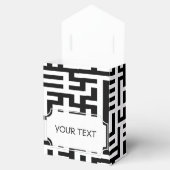 Muster - Taste für Labyrinthe - Schwarz + Text Geschenkschachtel (Geöffnet)