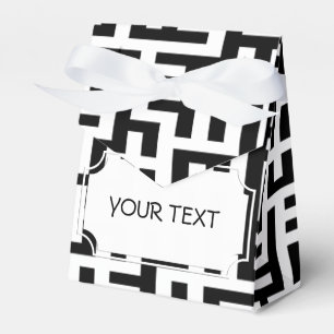 Muster - Taste für Labyrinthe - Schwarz + Text Geschenkschachtel