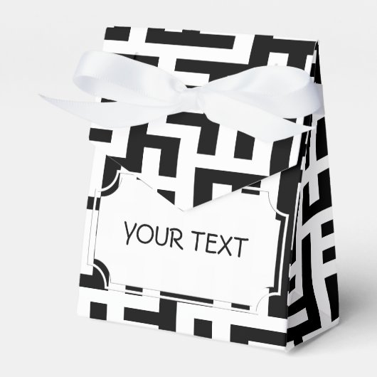 Muster - Taste für Labyrinthe - Schwarz + Text Geschenkschachtel (Vorderseite)