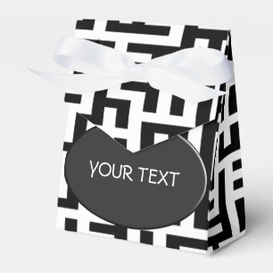 Muster - Taste für Labyrinthe - Schwarz + Text Geschenkschachtel