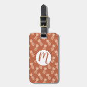 Muster Terracotta & Peach Tropical Pineapse Gepäckanhänger (Vorderseite vertikal)