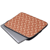 Muster Terracotta & Peach Tropical Pineapse Laptopschutzhülle (Vorne Knopf)