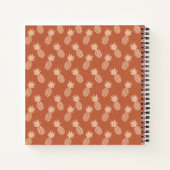 Muster Terracotta & Peach Tropical Pineapse Notizblock (Rückseite)