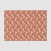 Muster Terracotta & Peach Tropical Pineapse Seidenpapier (Vorderseite)