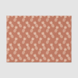 Muster Terracotta & Peach Tropical Pineapse Seidenpapier