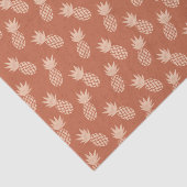 Muster Terracotta & Peach Tropical Pineapse Seidenpapier (Ausschnitt)