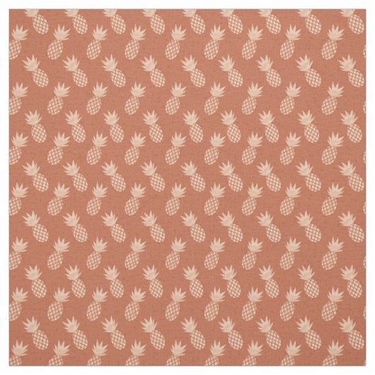 Muster Terracotta & Peach Tropical Pineapse Stoff (Muster)