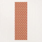 Muster Terracotta & Peach Tropical Pineapse Yogamatte (Rückseite)