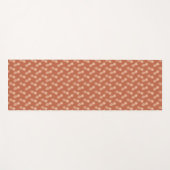 Muster Terracotta & Peach Tropical Pineapse Yogamatte (Vorderseite (Horizontal))