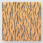 Muster Tigerhaut Steinuntersetzer (Vorderseite)