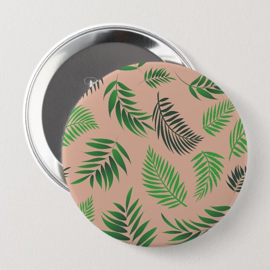 Muster tropischer Blätter 10 Button (Vorne & Hinten)
