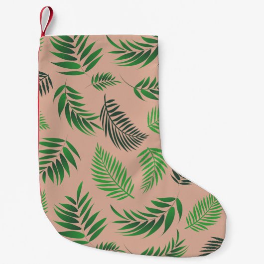 Muster tropischer Blätter 10 Kleiner Weihnachtsstrumpf (Vorderseite)