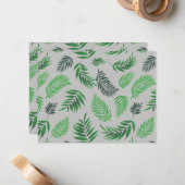 Muster tropischer Blätter 11 Mitteilungskarte (Vorderseite/Rückseite Beispiel)